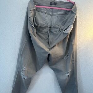 torrid Gray Relaxed Fit Ripped Jeans